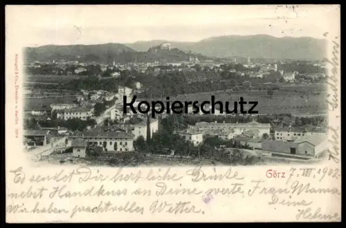 ALTE POSTKARTE GÖRZ PANORAMA TOTALANSICHT GORIZIA 1902 Italia Italien Italy cpa postcard AK Ansichtskarte