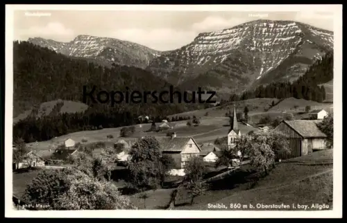 ALTE POSTKARTE STEIBIS 860M MIT RINDALPHORN HOCHGRAT BEI OBERSTAUFEN IM BAYERISCHEN ALLGÄU BAYERN AACH cpa postcard AK