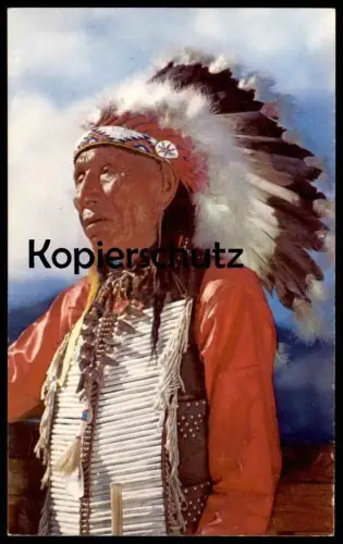 POSTKARTE OGALALA SIOUX INDIAN CHIEF BLACK ELK Ceremonial dress Indianer Indians Indien feather headdress Kopfschmuck AK
