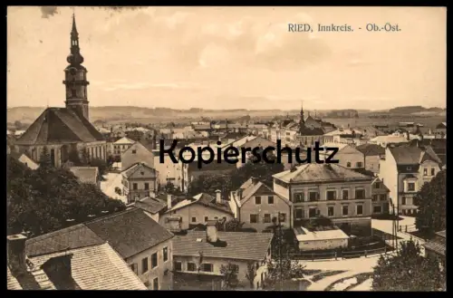 ALTE POSTKARTE RIED IM INNKREIS PANORAMA OBERÖSTERREICH Österreich Austria Autriche cpa postcard AK Ansichtskarte