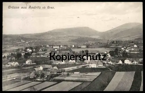 ALTE POSTKARTE GRÜSSE AUS ANDRITZ OB GRAZ 1912 Austria Autriche Österreich postcard cpa AK Ansichtskarte