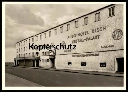 ALTE POSTKARTE OSNABRÜCK AUTO HOTEL RISCH KRISTALL-PALAST FILMTHEATER LICHTBURG GRILL-ROCK TANZ-BAR Kino cinema ciné cpa