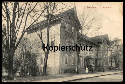 ALTE POSTKARTE GÜTERSLOH GYMNASIUM SCHULE school école cpa postcard AK Ansichtskarte Guetersloh