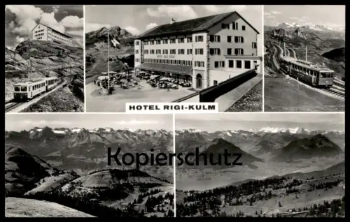 ÄLTERE POSTKARTE HOTEL RIGI-KULM BAHN Zug Railway Eisenbahn Lokomotive locomotive train cpa postcard AK Ansichtskarte