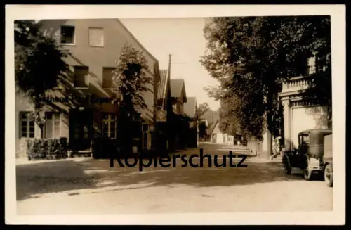 ALTE POSTKARTE GLANDORF THIEPLATZ 1938 GASTHAUS PAUL ERPENBECK B. V. ARAL TANKSTELLE filling station Auto Niedersachsen