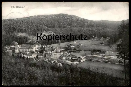 ALTE POSTKARTE ST. BLASIEN SCHWARZWALD PANORAMA TOTALANSICHT TOTAL black forest foret-noire cpa postcard Ansichtskarte