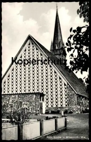 ÄLTERE POSTKARTE WILSENROTH WESTERWALD DORNBURG KATHOLISCHE KIRCHE MIT BARTHOLOMÄUS-RELIEF church l'église Ansichtskarte