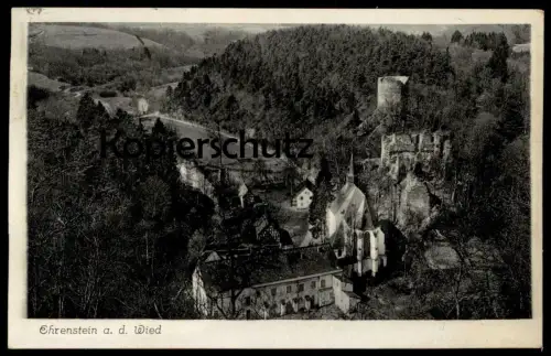 ÄLTERE POSTKARTE EHRENSTEIN AN DER WIED ASBACH 1939 BURG RUINE Neustadt Kreis Neuwied ruin Ansichtskarte AK cpa postcard
