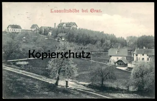 ALTE POSTKARTE LASSNITZHÖHE BEI GRAZ 1908 STEIERMARK Austria Autriche Österreich postcard cpa AK Ansichtskarte