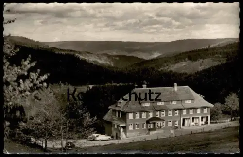 ÄLTERE POSTKARTE HUNDSBACH GASTHAUS ZUR SCHÖNEN AUSSICHT FORBACH SCHWARZWALD Black Forest la foret-noire Opel cpa AK