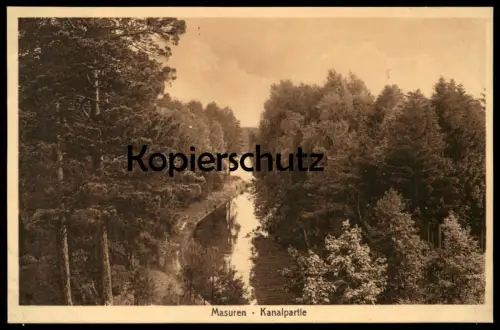 ALTE POSTKARTE MASUREN KANALPARTIE KANAL OSTPREUSSEN Masury canal cpa postcard AK Ansichtskarte