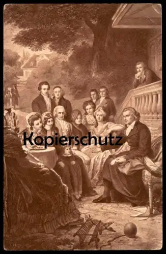 ALTE POSTKARTE FRIEDRICH SCHILLER IN WEIMAR GEMÄLDE VON W. LINDENSCHMIT Dichter poet poète cpa postcard AK Ansichtskarte