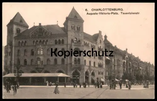ALTE POSTKARTE BERLIN CHARLOTTENBURG AUGUSTE-VIKTORIA-PLATZ TAUENTZIENSTRASSE postcard cpa Ansichtskarte AK