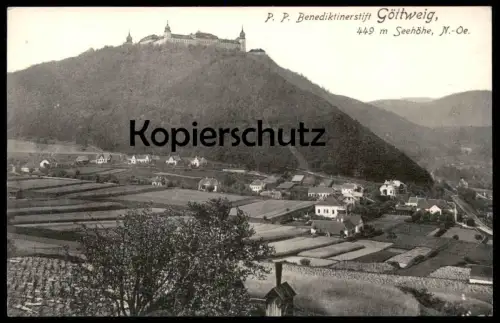 ALTE POSTKARTE P. P. BENEDIKTINERSTIFT GÖTTWEIG 449 m Seehöhe bei Furth Krems Stift Österreich Austria cpa postcard AK