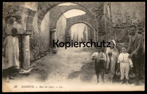 ALTE POSTKARTE BIZERTE Bizerta Binzart Kinder children enfants traditional costume folklorique Tunisia Tunisie Tunesien