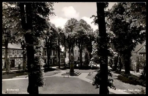 ÄLTERE POSTKARTE DISSEN TEUTOBURGER WALD KIRCHPLATZ Denkmal monument 1957 AK Ansichtskarte cpa postcard