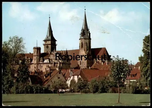 ÄLTERE POSTKARTE ÖHRINGEN HOHENLOHE STIFTSKIRCHE UND SCHLOSS Kirche church castle chateau cpa postcard Ansichtskarte