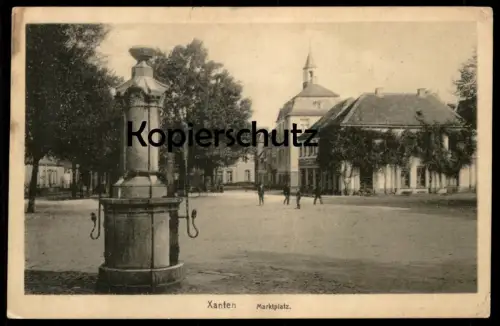 ALTE POSTKARTE XANTEN MARKTPLATZ MIT BRUNNEN fontaine fountain Ansichtskarte AK postcard cpa