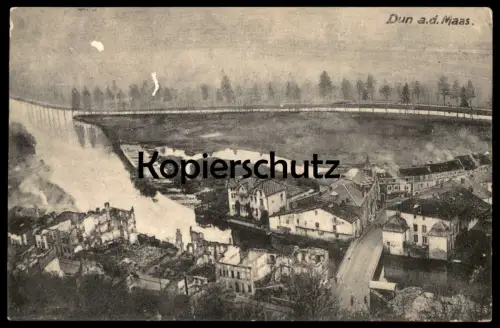 ALTE POSTKARTE DUN A. D. MAAS SUR MEUSE FELDPOST 1916 Stempel Etapp.-Kraftw.-Kol. 2 Ansichtskarte postcard cpa AK