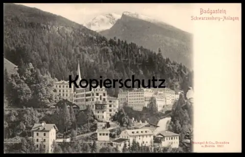 ALTE POSTKARTE BADGASTEIN SCHWARZENBERG-ANLAGEN BAD GASTEIN SALZBURG ÖSTERREICH VERLAG STENGEL Austria Autriche cpa AK