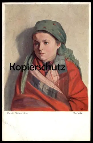 ALTE KÜNSTLER POSTKARTE MARYSIA CHRISTO KUTEW PINX. 1915 Frau enfant jeune femme polish girl Polska cpa postcard AK
