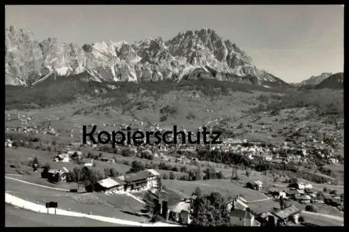ALTE POSTKARTE CORTINA D'AMPEZZO 1224 m GEGEN CRISTALLO 3199 m d'Anpezo Dolomiti Italia Italy postcard cpa Ansichtskarte