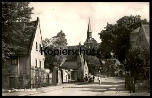 ÄLTERE POSTKARTE DRESDEN-LEUBNITZ-NEUOSTRA GESCHÄFT SAMEN WEND LUFTPOST DDR IN DIE USA cpa postcard Ansichtskarte