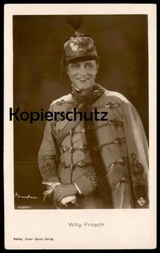 ALTE POSTKARTE WILLY FRITSCH UNIFORM FILM-SCHAUSPIELER uniforme actor acteur Alexander Binder postcard AK Ansichtskarte