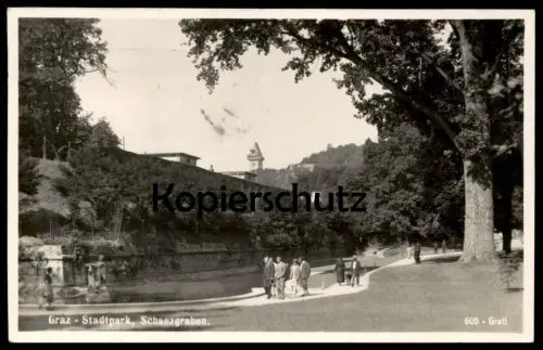 ALTE POSTKARTE GRAZ SCHANZGRABEN STADTPARK Steiermark Österreich Austria Autriche cpa postcard AK Ansichtskarte