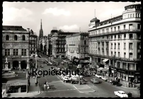 ÄLTERE POSTKARTE WIEN KÄRTNERSTRASSE MIT STEPHANSDOM HOTEL BRISTOL VW KÄFER Auto Autos car cars postcard Ansichtskarte
