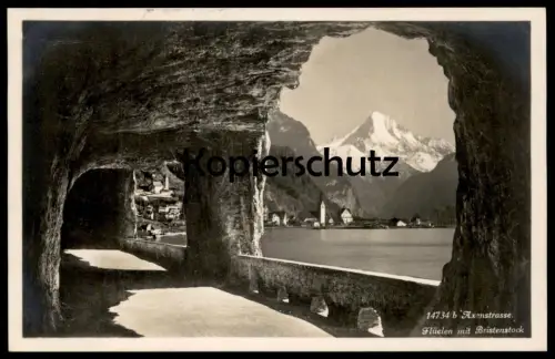 ALTE POSTKARTE AXENSTRASSE FLÜELEN MIT BRISTENSTOCK VIERWALDSTÄTTERSEE 14734 b Wehrli cpa postcard AK Ansichtskarte