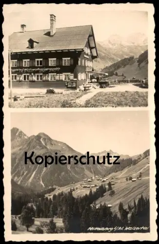 ALTE POSTKARTE MITTELBERG GASTHOF ALTE KRONE KLEINES WALSERTAL DAS KLEINWALSERTAL HOTELSTEMPEL Ansichtskarte AK