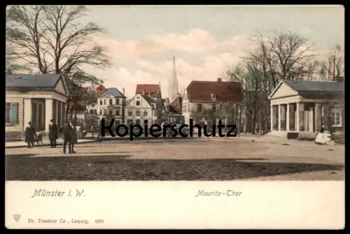 ALTE POSTKARTE MÜNSTER MAURITZ-THOR Kutsche Wagen Mauritztor Tor Mauriztor Westfalen Ansichtskarte AK postcard cpa
