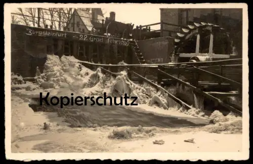 ALTE POSTKARTE BURGSTEINFURT 1929 MINUS 22 GRAD WINTER SCHNEE MÜHLE Wassermühle moulin mill hiver snow Wetter weather
