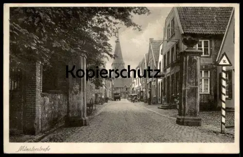 ALTE POSTKARTE HORSTMAR MÜNSTERSTRASSE 1943 WERBUNG ROLINCK BIER HOTEL TANKSTELLE MOBILOEL Ansichtskarte cpa