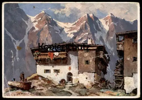 ALTE POSTKARTE ARLBERGER BERGHOF BAUERNHAUS ÖSTERREICH SIGN. F. BLÄDEL ARLBERG Autriche Austria postcard Ansichtskarte