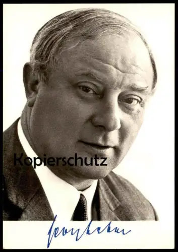 ÄLTERE POSTKARTE GEORG LEBER MITGLIED BUNDESTAG BONN SPD MINISTER FÜR VERKEHR Autograph Autogrammkarte Verkehrsminister