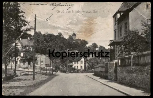 ALTE POSTKARTE GRUSS AUS NIEDERWIESA SACHSEN bei Chemnitz Kind child enfant Ansichtskarte AK postcard cpa