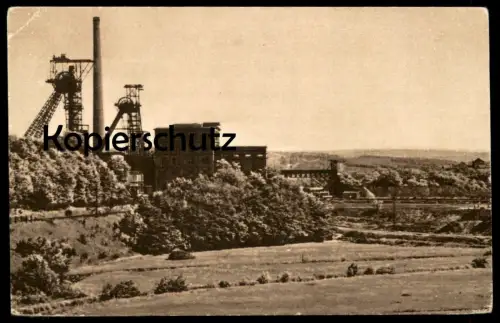 ALTE POSTKARTE GRUBE VELSEN ZECHE SCHACHT coal-mining mine de charbon Bergbau Saarbrücken Klarenthal Rosseltal AK