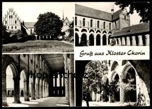 ÄLTERE POSTKARTE GRUSS AUS KLOSTER CHORIN Britz-Chorin couvent abbey Briefmarke Gedenkstätte Langenstein-Zwieberg