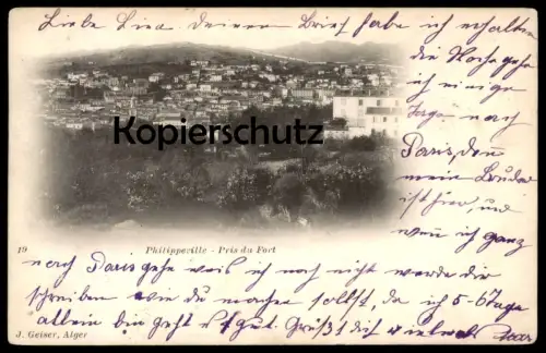 ALTE POSTKARTE PHILIPPEVILLE PRIS DU FORT SKIKDA 1905 Alger Algerien Algérie Algeria cpa postcard AK Ansichtskarte