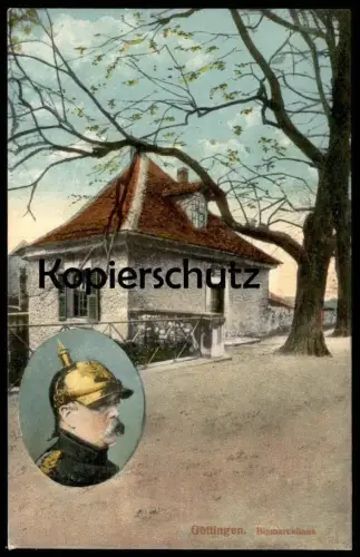 ALTE POSTKARTE GÖTTINGEN BISMARCKHAUS PORTRÄT VON BISMARCK Haus Bismarckhäuschen Ansichtskarte AK postcard cpa