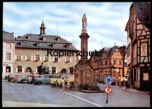 ÄLTERE POSTKARTE LINZ DIE BUNTE STADT AM RHEIN BMW ISETTA OPEL Auto Autos voiture old car cars Ansichtskarte postcard AK