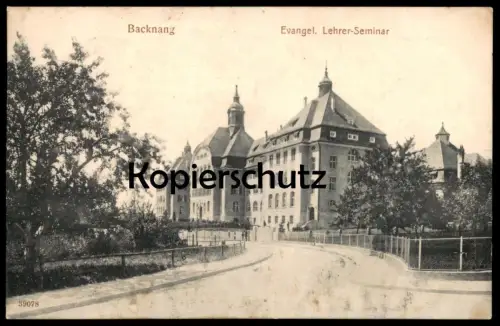 ALTE POSTKARTE BACKNANG EVANGELISCHES LEHRER-SEMINAR Lehrerseminar teacher seminar séminaire postcard cpa Ansichtskarte