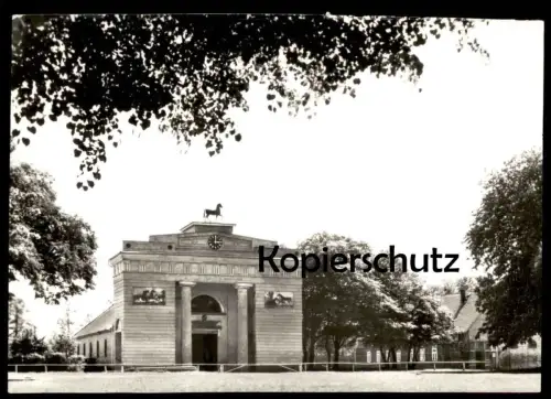 ÄLTERE POSTKARTE REDEFIN KREIS HAGENOW REITHALLE DES STAATLICHEN HENGSTDEPOTS ERBAUT 1819 manège postcard Ansichtskarte