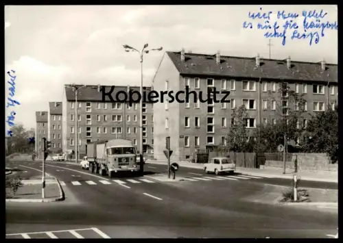 ÄLTERE POSTKARTE BORNA LKW IFA W50 truck pickup camion Trabant Auto Autos old car cars postcard cpa AK Ansichtskarte