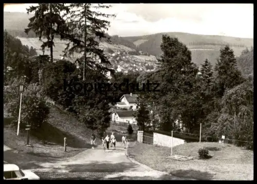 ÄLTERE POSTKARTE MANEBACH BLICK VOM REICHSBAHN FERIENHEIM ERNST KAMIETH ILMENAU THÜRINGEN Bahn AK Ansichtskarte postcard