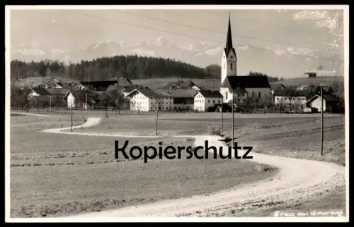ALTE POSTKARTE GRUSS AUS AMERANG PANORAMA LANDKREIS ROSENHEIM CHIEMGAU Ansichtskarte AK cpa postcard