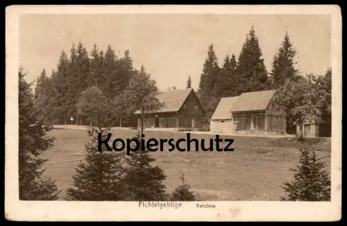 ALTE POSTKARTE FORSTHAUS KARCHES IM FICHTELGEBIRGE BEI BISCHOFSGRÜN forester's house maison forestière Ansichtskarte AK