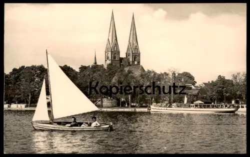 ÄLTERE POSTKARTE NEURUPPIN RUPPINER SEE SEGELBOOT sailing boat voilier sailboat couple Paar cpa postcard Rotophot AK